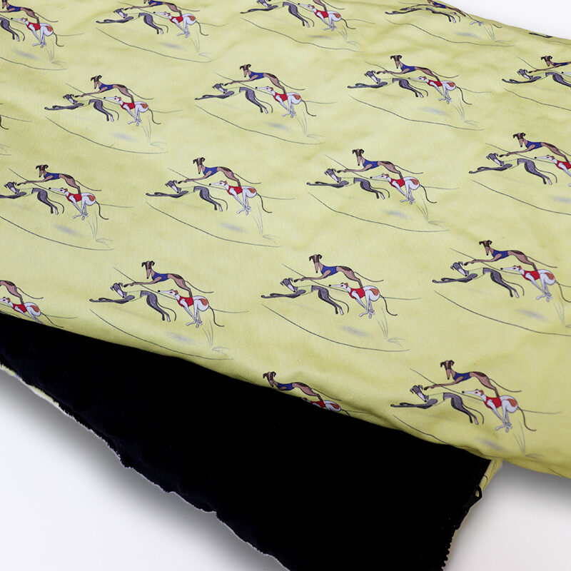 SLEEPING BAG - RUNNING SIGHTHOUNDS - YELLOW